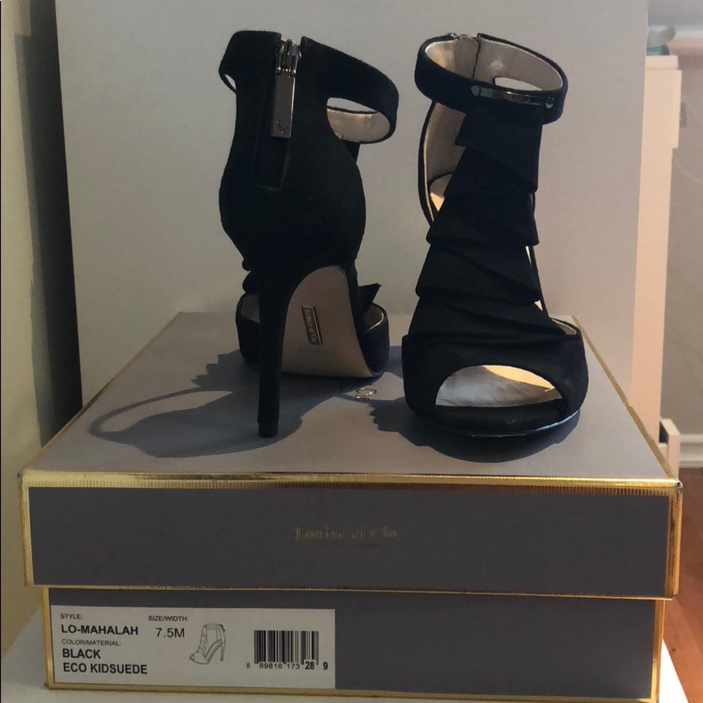 Louise et Cie Black Suede Heels